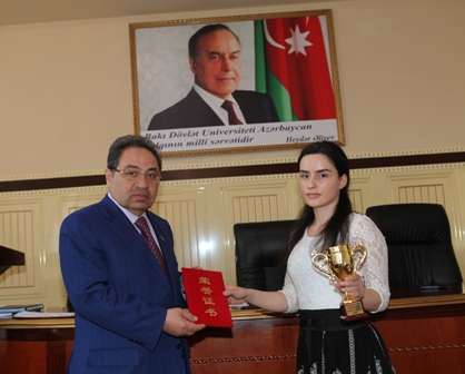 “Çin çay mərasimi” BDU tələbəsinə birincilik qazandırdı
