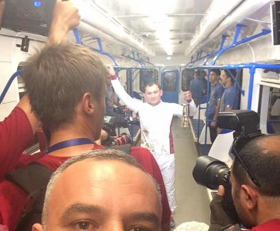 Avropa Oyunlarının məşəli Bakı metrosuna gətirildi