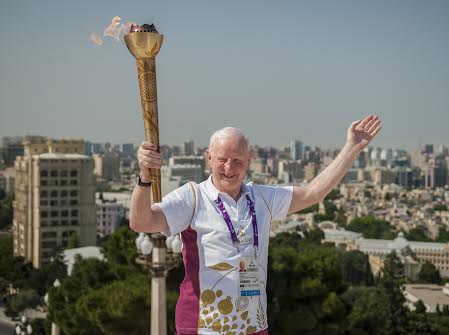 Avropa Oyunlarının məşəl estafeti davam edir - FOTOLAR