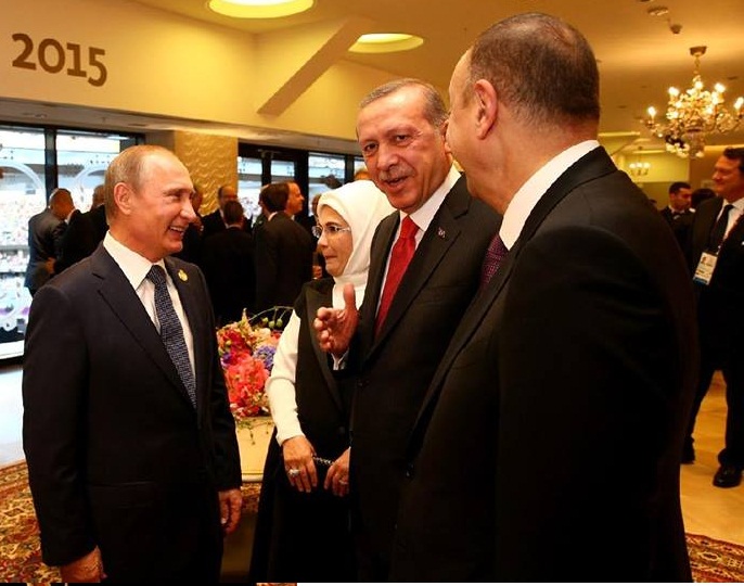 İlham Əliyev, Putin, Ərdoğan bir arada - FOTOLAR