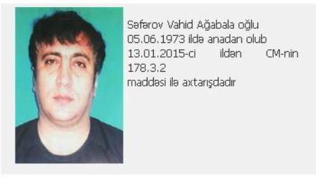 Axtarışa verilən meyxanaçı Vahid Qədimin yeri BİLİNDİ 
