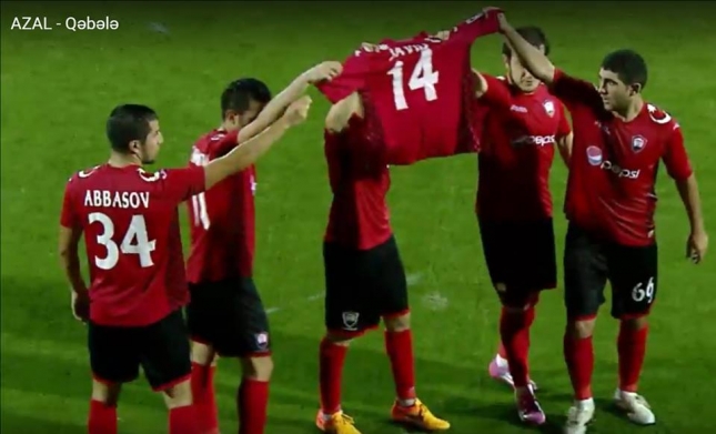  Qəbələli futbolçulardan Cavid Hüseynova dəstək -  FOTO