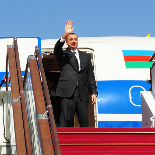 İlham Əliyev Qazaxıstana gedib