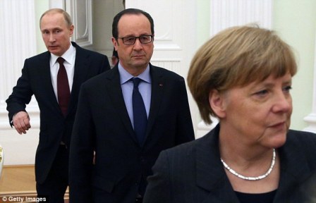 Putin Olland və Merkellə görüşdü 