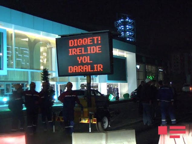  Ən işlək prospektdə nəqliyyatın hərəkəti məhdudlaşdırıldı