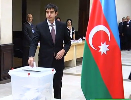 Azərbaycan prezidentinin oğlu ilk dəfə səs verdi