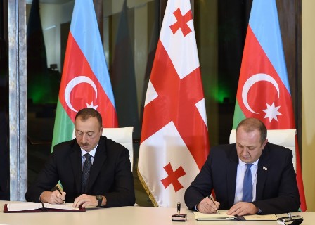 İlham Əliyev gürcüstanlı həmkarı ilə görüşüb  - Prezidentlər Birgə Bəyannamə imzalayıb 