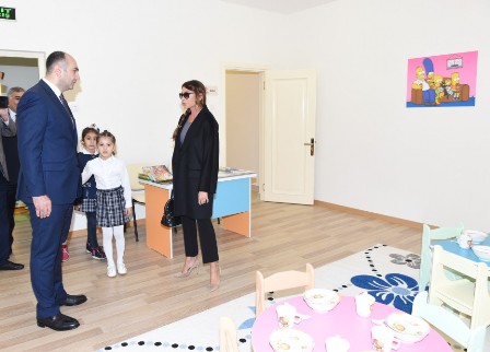   Mehriban Əliyeva uşaq bağçasının açılışında iştirak edib    - FOTO  