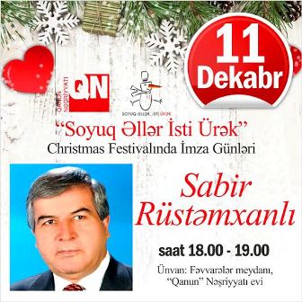 Sabir Rüstəmxanlı imza günü keçirir