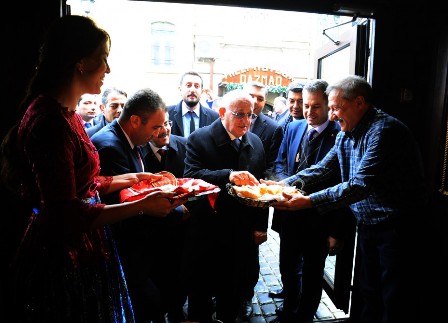 Türkiyə parlamentinin sədri İçərişəhərdə - FOTO 