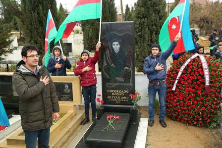 Binəqədidə şəhid əsgərin 40 mərasimi keçirilib - FOTOLAR