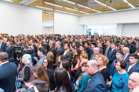 Leyla Əliyeva Moskvada Xocalıdakı dəhşətli gecədən söz açdı - FOTO