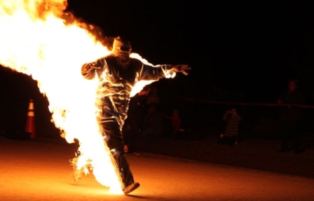  Göygöl sakini özünü yandırıb