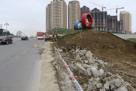 "Şamaxinka" istiqamətindəki süni təpəciklər sökülür- FOTO  