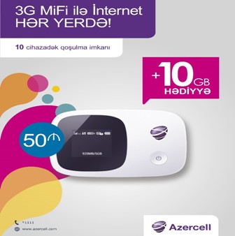 Azercell-dən abunəçilərinə 10 GB internet hədiyyə