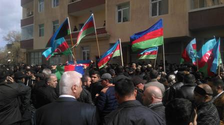 Şəhid olan polkovniklə vida mərasimi keçirilir - FOTOLAR 