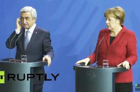  Merkel Sarkisyanla görüşdə Azərbaycanın ərazi bütövlüyünü dəstəkləyib