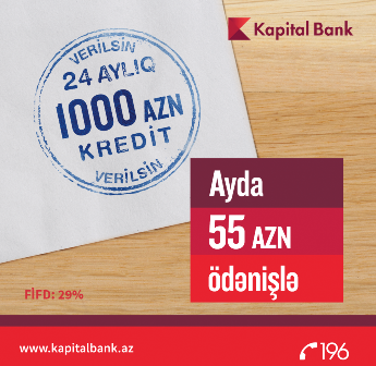  Bank ayda 55 manat ödəməklə kredit təklif edir 
