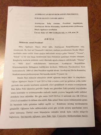  Emin Millinin qayınatası prezidentə müraciət etdi - fotolar