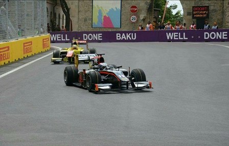 Bakıda GP2 avtomobil yarışlarının sınağına start verildi