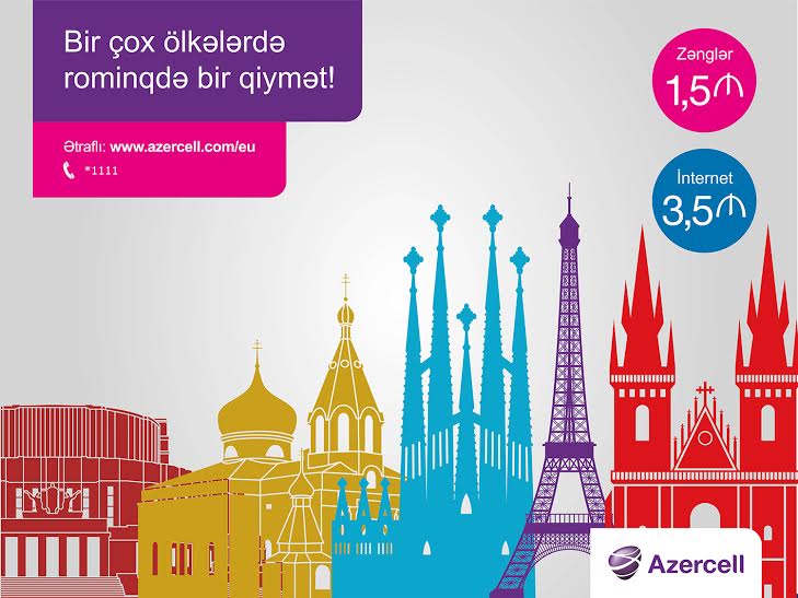Azercell-dənrominqdə olanlar &uuml;&ccedil;&uuml;n endirimli vahid qiymət