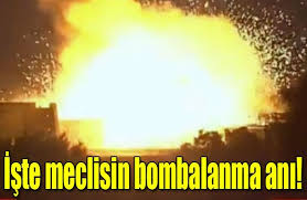 Türkiyə Böyük Millət Məclisinin bombalanma anı - Video 