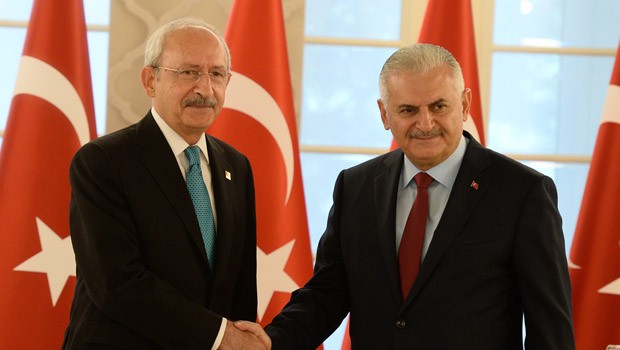 Binali Yıldırım m&uuml;xalifət liderləri ilə G&Ouml;R&Uuml;ŞƏCƏK