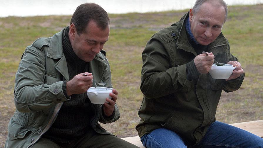 Putin və Medvedyev balıq tutmağa getdilər - FOTO, VİDEO