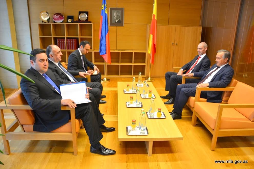 Elmar Məmmədyarov Lixtenşteynin spikeri ilə g&ouml;r&uuml;ş&uuml;b