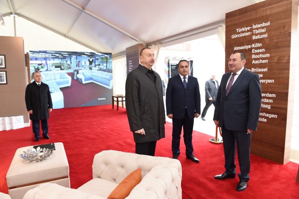 İlham Əliyev mebel fabrikinin&nbsp;A&Ccedil;ILIŞINDA