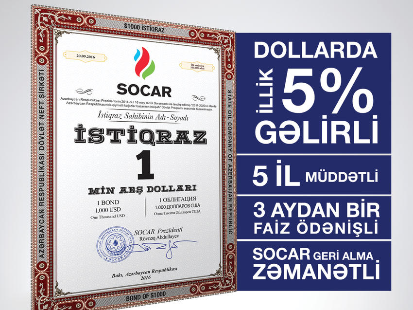 SOCAR istiqrazlarının ən yüksək alğı-satqısı baş tutub