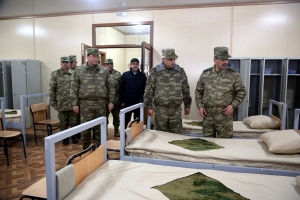 HHQ-nin cəbhəboyu zonada yerləşən hərbi hissələrində yeni yaşayış kompleksləri istifadəyə verilib-FOTO