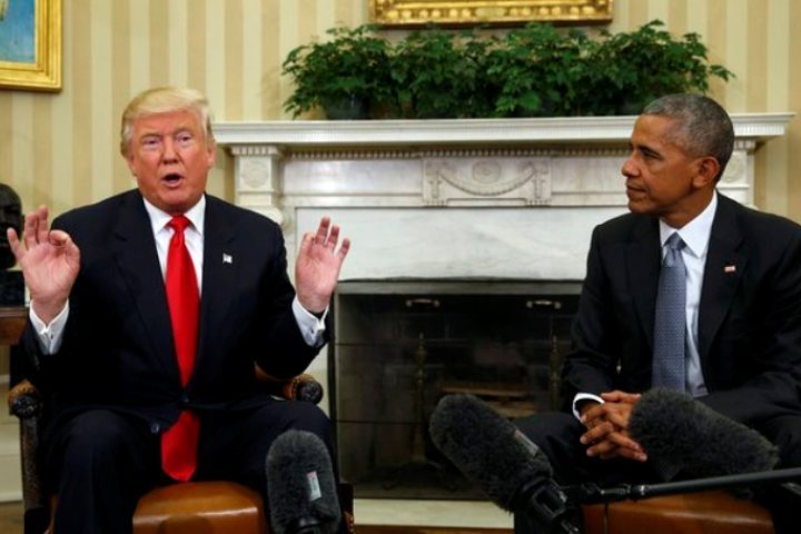 Tramp Obamadan məsləhət alır