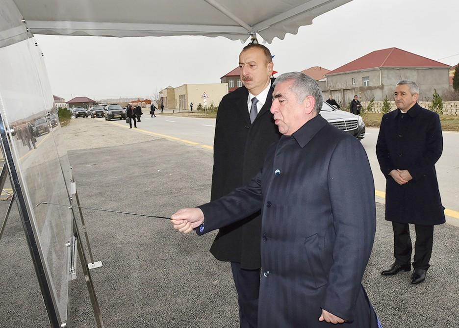 Prezident yol açılışında - FOTOLAR