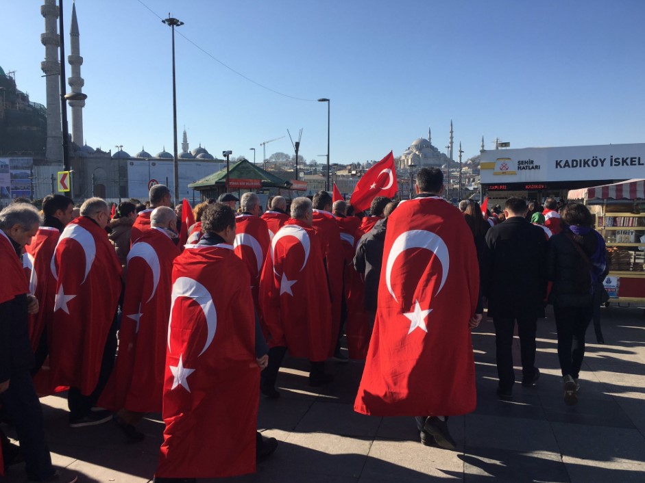 İstanbulda terrora qarşı etiraz mitinqi başlayıb