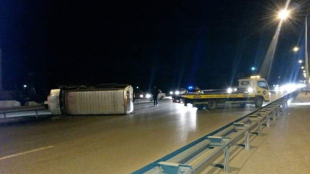 Bakı-Sumqayıt yolunda avtobus aşıb