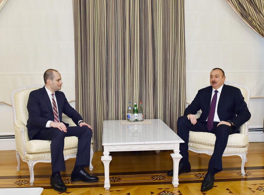 İlham Əliyev G&uuml;rc&uuml;stanın xarici işlər nazirini qəbul edib