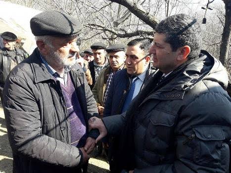 Keçmiş döyüşçülər şəhid ailəsini ziyarət etdilər - FOTOLAR