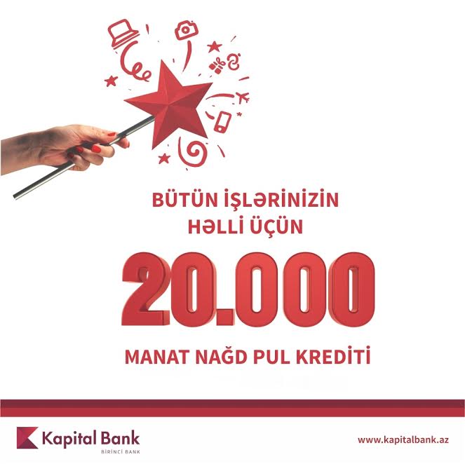 Kapital Bank-dan 3% endirimlə nağd pul krediti