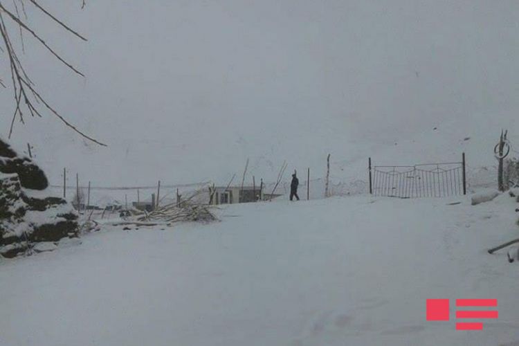 Azərbaycanın b&ouml;lgələrinə qar yağıb-FOTOLAR