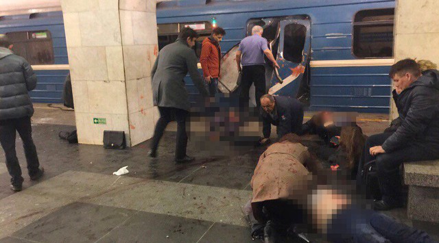 Sankt-Peterburq metrosunda TERROR: 10 ölü + FOTOLAR