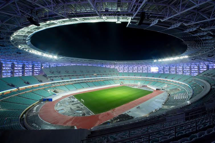 Bakı Olimpiya Stadionu İslam Oyunlarının a&ccedil;ılışına hazırlanır  