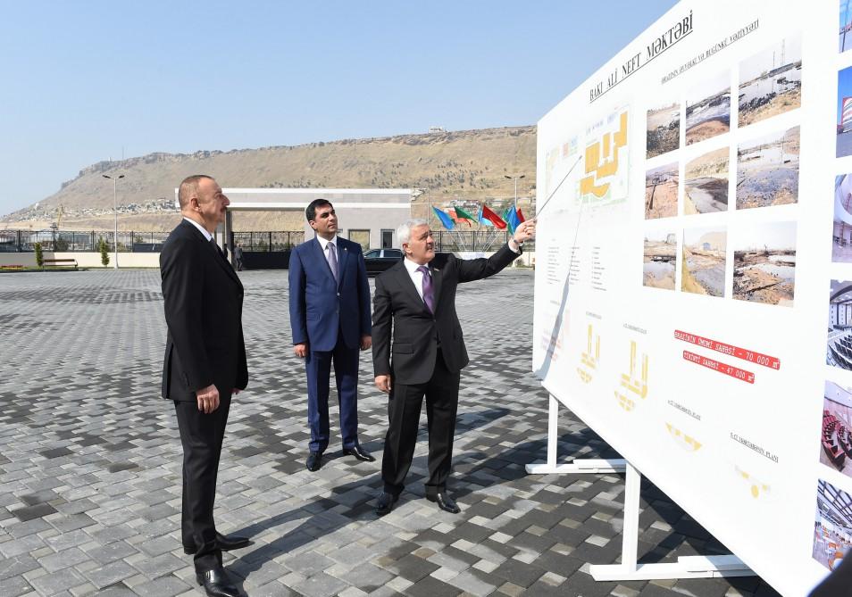 Prezident Bakı Ali Neft Məktəbinin kampusunun açılışında