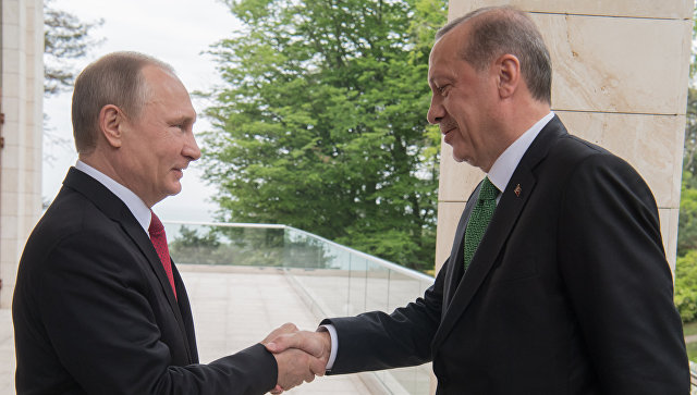 Putin-Ərdoğan görüşü başladı