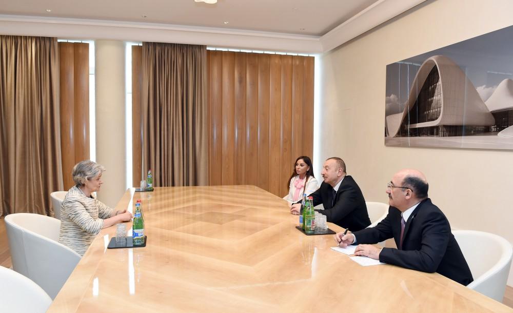  Prezident və xanımı UNESCO-nun baş direktoru ilə m&uuml;zakirə apardı 