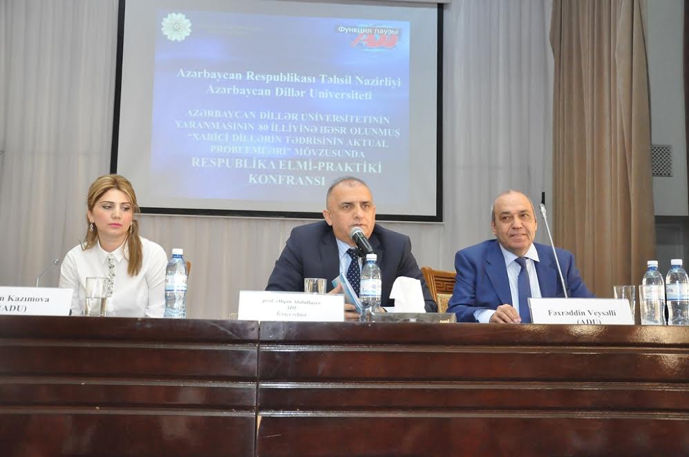 ADU-da “Xarici dillərin tədrisinin aktual problemləri” mövzusunda konfrans keçirilir