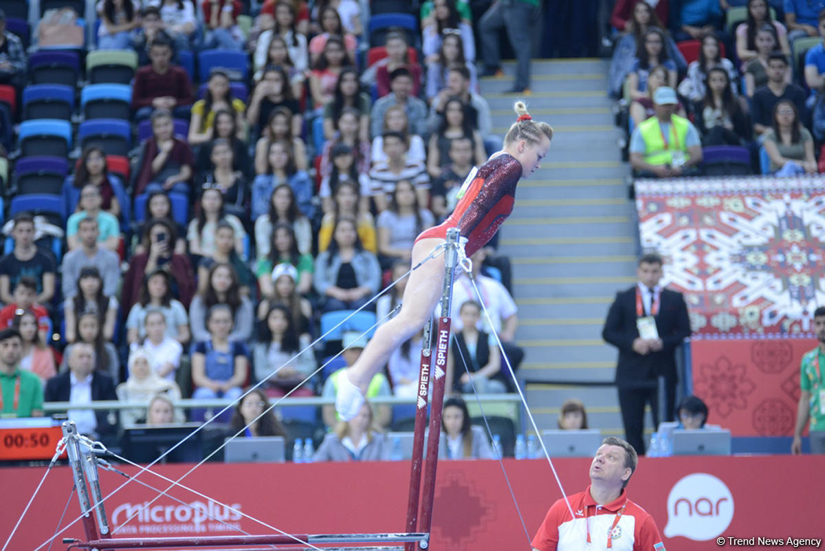 Qadın gimnastlarımız finala yüksəldi