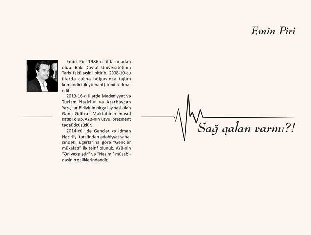 Emin Pirinin “Sağ qalan varmı?!” kitabının imza günü – AYB-də