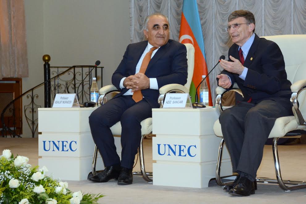 Nobel mükafatçısı Aziz Sancar UNEC-də