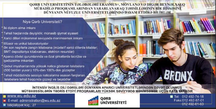 150 bal toplamış abituriyentlərə ŞAD XƏBƏR
